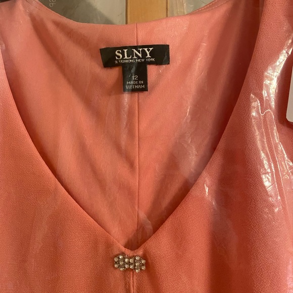 Macy’s Tiered Rhinestone Capelet D - Salmon Pink - Picture 3 of 5